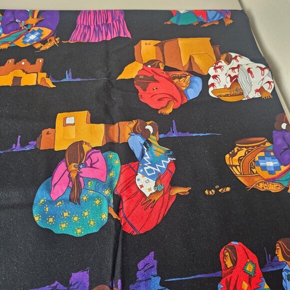 Nicole De Leon Alexander Henry Southwest Art Fabric W 42" L 57" Vintage OOP - Picture 4 of 4